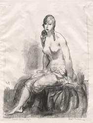 Por la mañana, boceto de desnudo