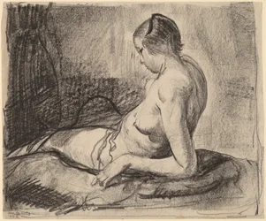 Niña desnuda recostada