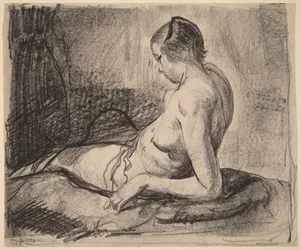 Joven desnuda reclinada