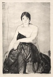 La modelo, primera piedra