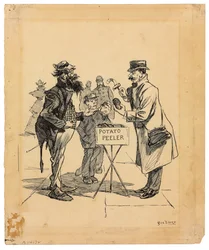 Vendedor ambulante, c.1895 (tinta sobre papel)