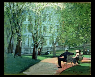 Summer Day, Boston Public Garden, c.1923 (óleo sobre lienzo)