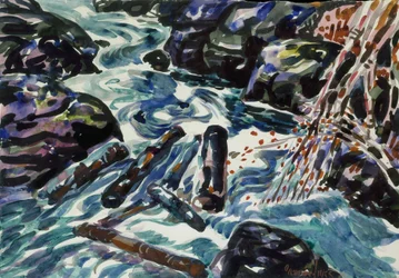 The Brook, Nova Scotia (acuarela y lápiz sobre papel)
