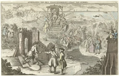 El estado actual de Europa, 1742 Imagen del estado actual de Europa (título sobre objeto)