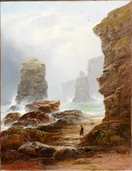 Los acantilados en la bahía de Marsden