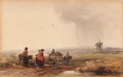 Campamento gitano, Holanda, siglo XIX