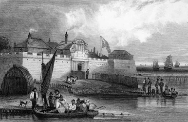 Fuerte de Tilbury, Essex, grabado por Henry Adlard
