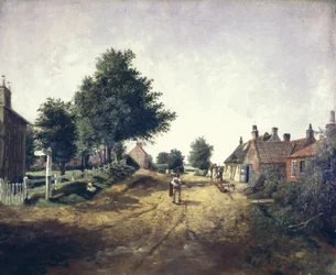Hollym Village, Holderness, c.1885 (óleo sobre lienzo)