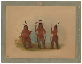 Jefe alauita y dos guerreros