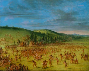 Juego de pelota de los Choctaw - Pelota arriba, 1846-1850