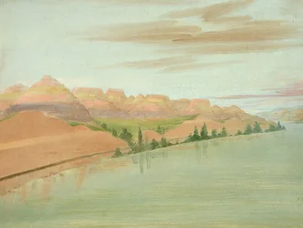 Hermosos acantilados de arcilla, 1900 millas arriba de St. Louis, 1832