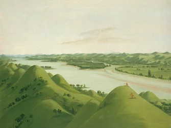 Hermosos picos de pradera sobre las Poncas, a 1050 millas sobre St.