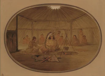 Catlin agasajado por el jefe Mandan, 1861-1869