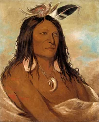 Eé-shah-kó-nee, Arco y carcaj, Primer jefe de la tribu