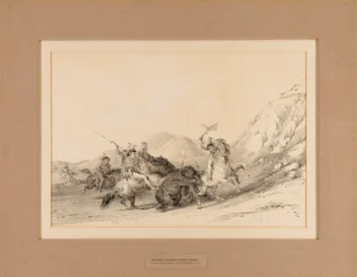 Indios atacando osos pardos--no. 19