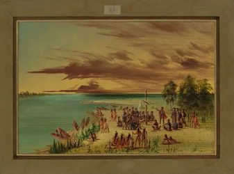 La Salle reclamando Luisiana para Francia, 9 de abril de 1682, 1847-48
