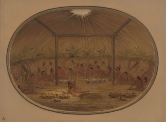 Ceremonia Mandan - El Agua se Hundía, 1861-1869