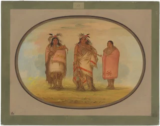 Jefe Menomonie, su esposa y su hijo