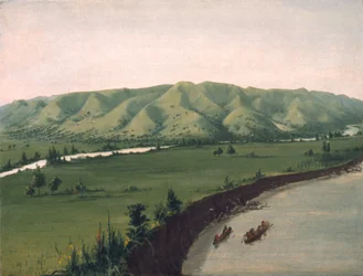 Acantilados de Nishnabottana, 1070 millas arriba de St. Louis, 1832