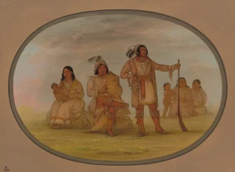 Osceola y cuatro indios seminolas