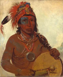 Tóh-to-wah-kón-da-pee, Medicina Azul, un hombre medicina de la banda Ting-ta-to-ah, 1835