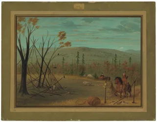 Los hermanos Cheyenne regresando de su caza de otoño