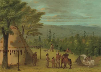 Los hermanos Cheyenne comenzando su caza de otoño, 1861-1869