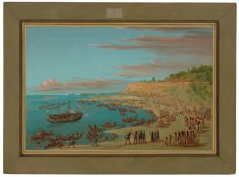 El Grifo Entrando en el Puerto de Mackinaw. 27 de Agosto de 1679