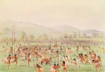 El juego de pelota indio, c.1832