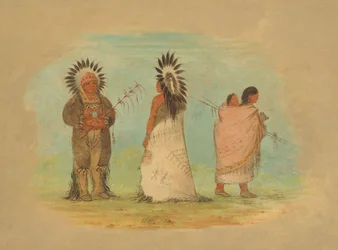 Dos jefes Ottoe y una mujer, 1861-1869