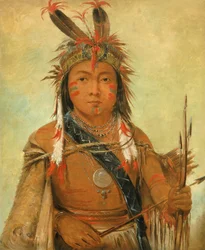 Ud-je-jock, Pelícano, un Niño, 1845