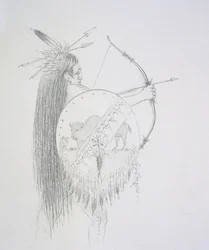 Un-ka-ka Ha-hon-she-kaw (Las uñas largas) 1852