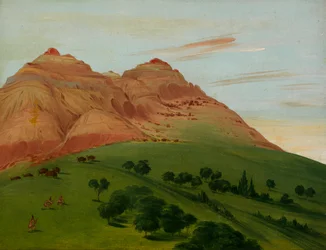 Vista en el Gran Desvío, 1900 millas arriba de St. Louis, 1832