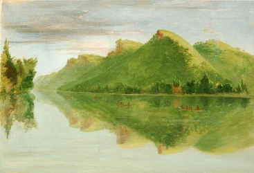 Vista en el Alto Misisipi, Hermosos Acantilados de la Pradera, 1835-1836