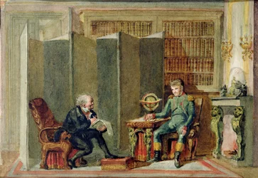 Napoleón dictando sus memorias en Santa Elena al Conde Las Casas