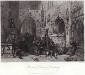 Soldado puritano predicando