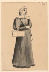 Mujer con una Cesta