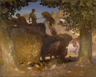 Construyendo el pajar, 1907