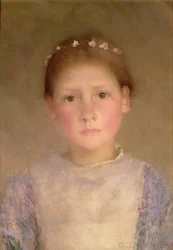 La corona de margaritas - Un estudio en luz baja, 1890