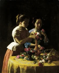 Niñas y flores, 1855