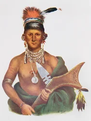 Appanoose, un jefe Sauk, 1837, ilustración de 