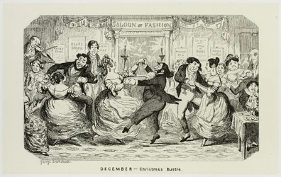 Diciembre - Christmas Bustle from George Cruikshank