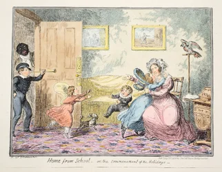De vuelta de la escuela o el comienzo de las vacaciones pub. 1835