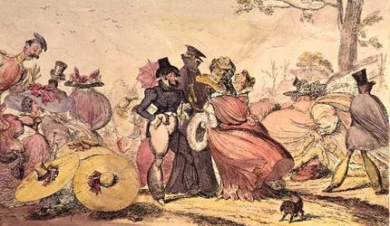 Monstruosidades de 1825 y 1826. (Caricatura satírica de la moda inglesa del siglo XIX)