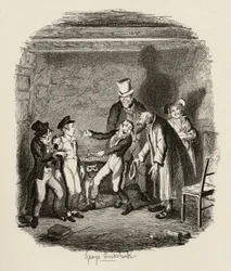 Recepción de Oliver por Fagin y los chicos, de 