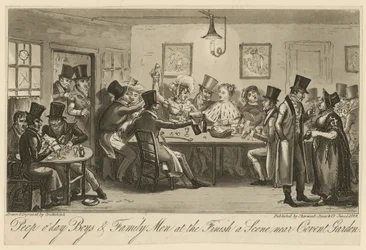 Chicos del amanecer y hombres de familia al final: una escena cerca de Covent Garden