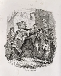 El Doctor arrestando al Abogado Murphy, ilustración de 