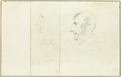 Dos autorretratos de perfil