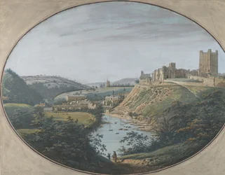 Vista de Richmond, Yorkshire, Inglaterra, 1788