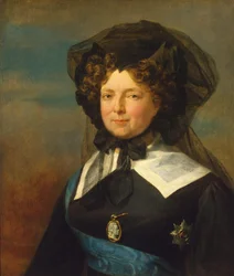 Ruso: "Retrato de la emperatriz María Feodorovna de luto " Retrato de la emperatriz María Feodorovna de luto